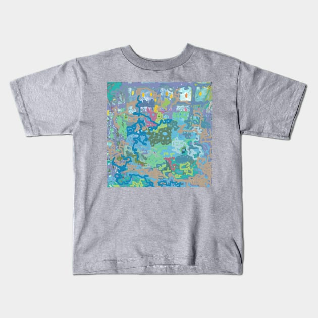 Underground Tunnels mixed media, photography, digital, fabric, paint Kids T-Shirt by djrunnels